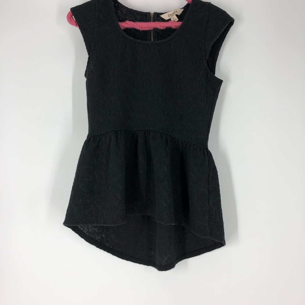Black Peplum Top